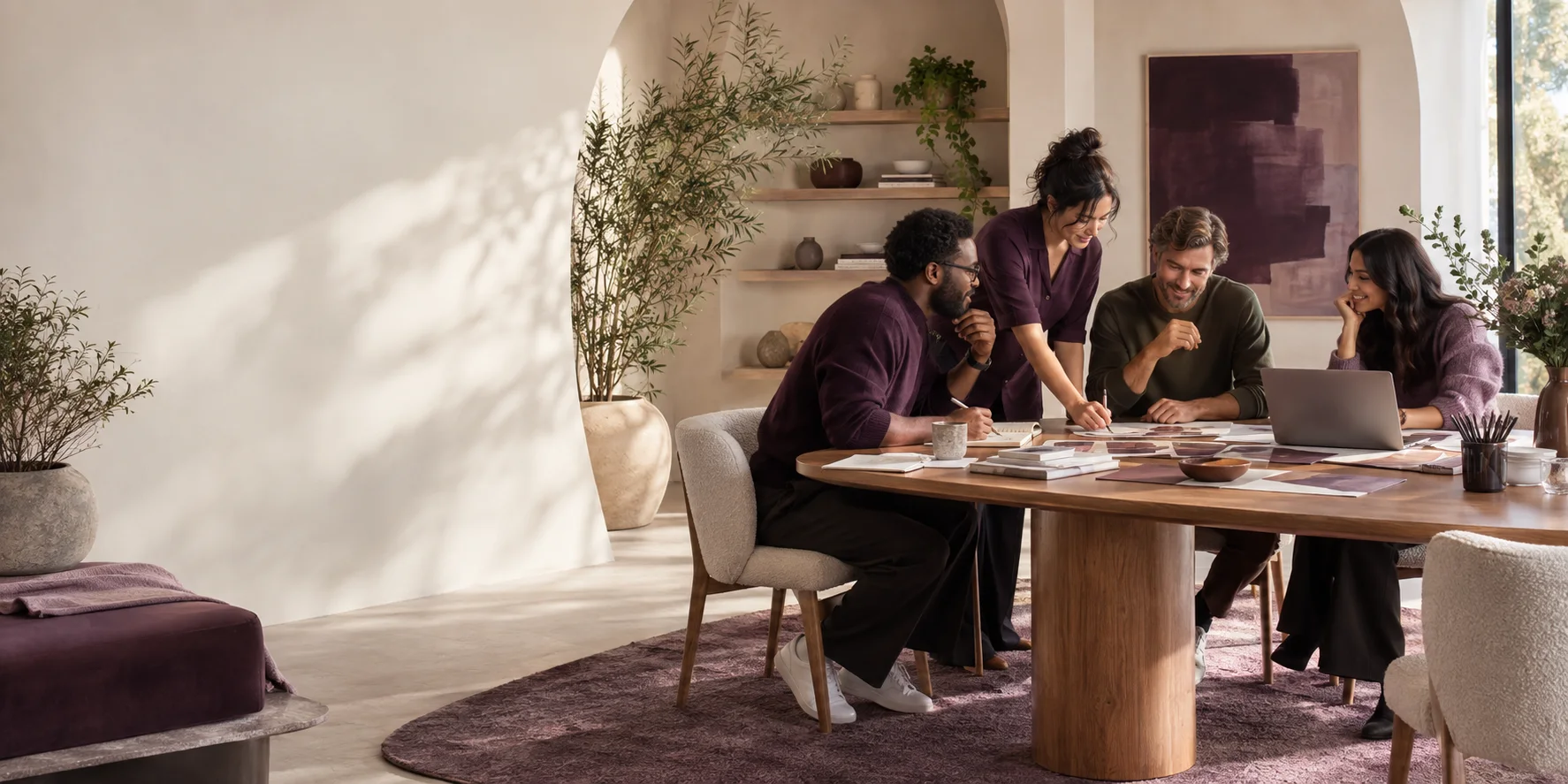PlannerDate team collaborating in a refined studio